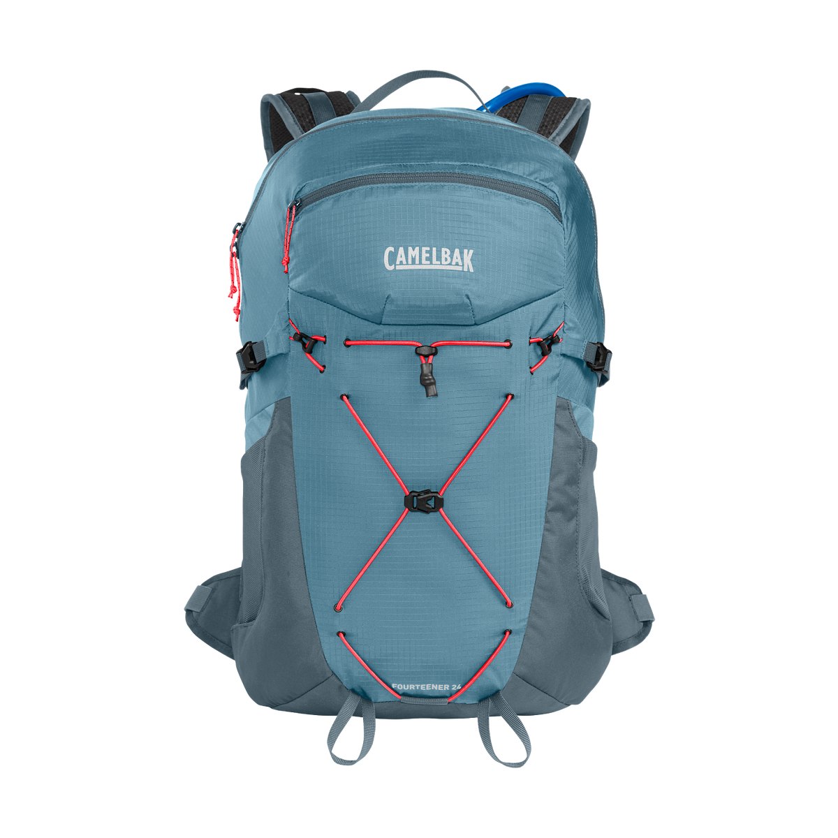 Women's Fourteener 24 100oz, Smoke Blue/Fiery Coral